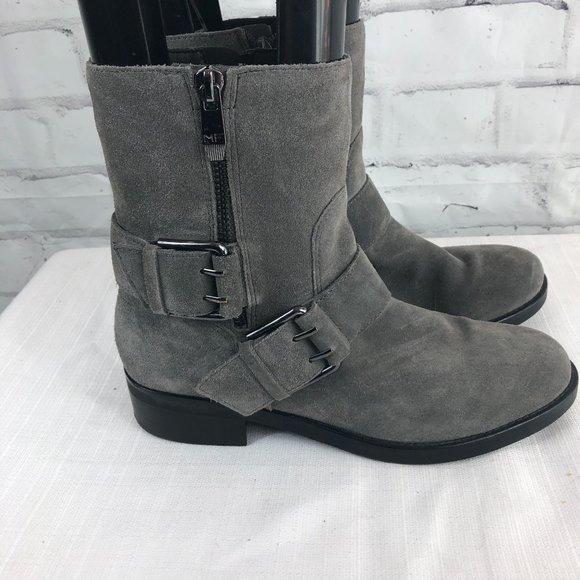 Marc Fisher Shoes - Marc Fisher Womens 9 M Gray MFParole Suede Booties